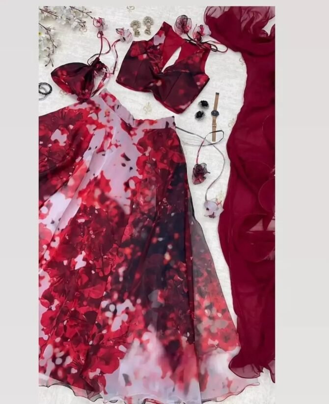 Womens Semi Stiched  Lehenga Choli's
