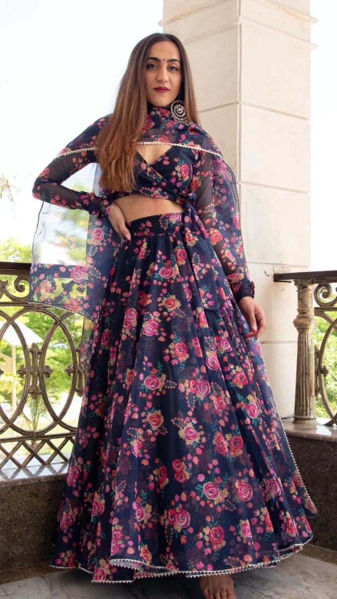Womens Semi Stiched  Lehenga Choli's