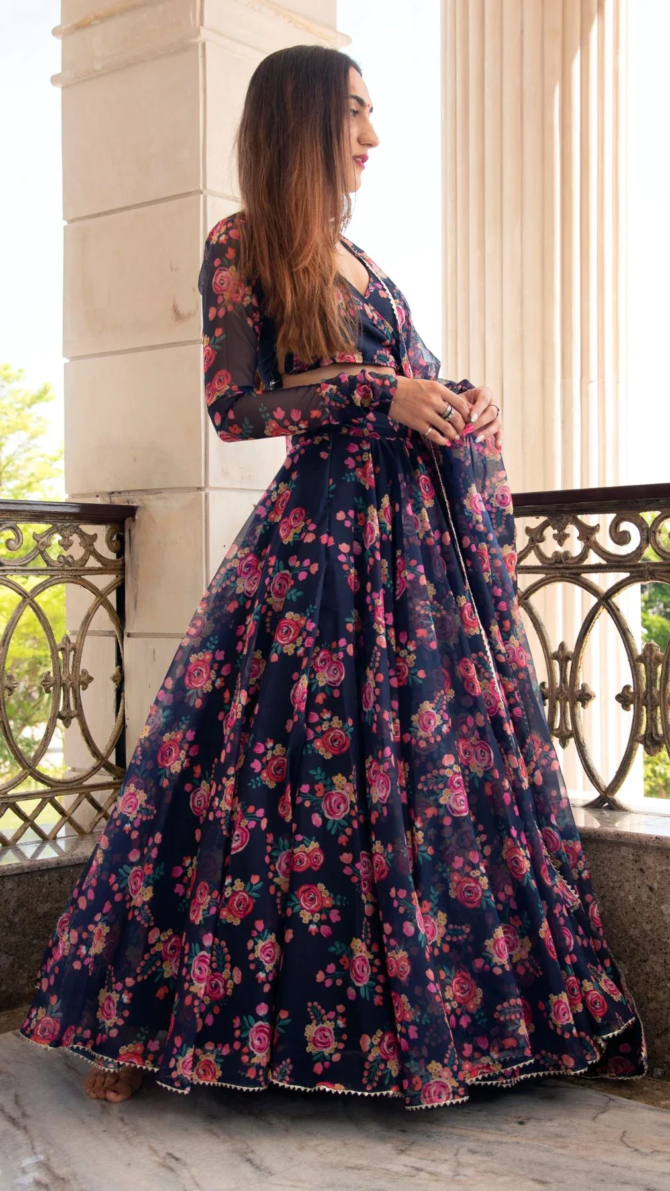 Womens Semi Stiched  Lehenga Choli's