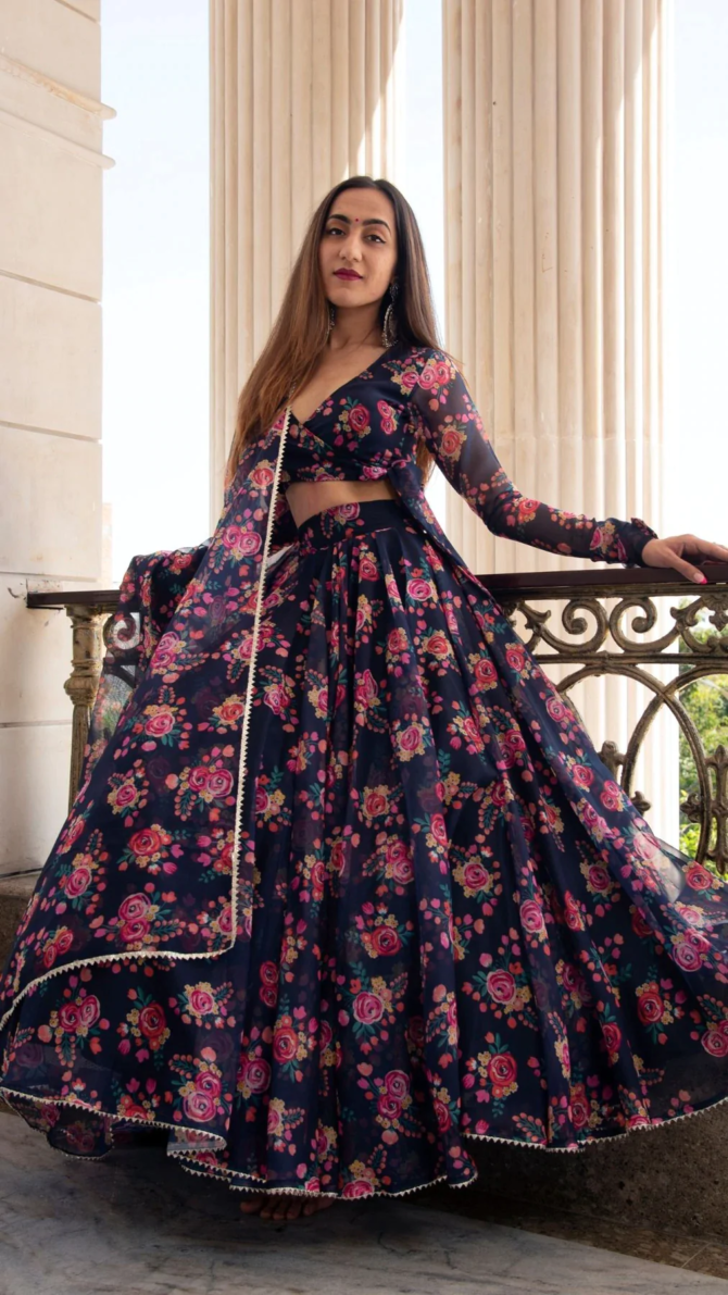 Womens Semi Stiched  Lehenga Choli's