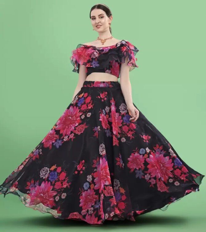 Womens Semi Stiched  Lehenga Choli's