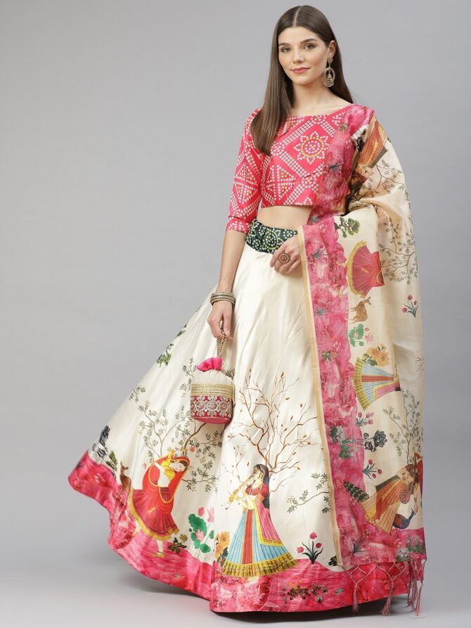 Womens Semi Stiched  Lehenga Choli's