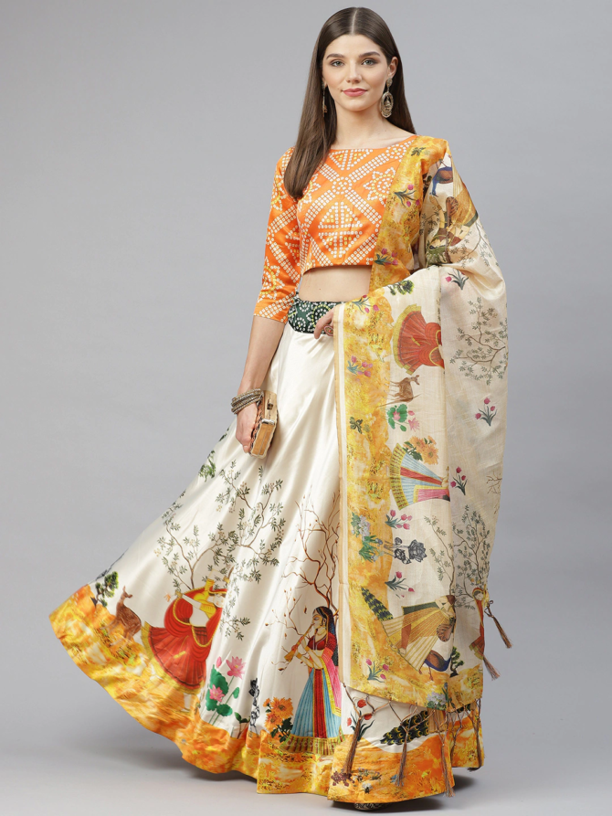 Womens Semi Stiched  Lehenga Choli's